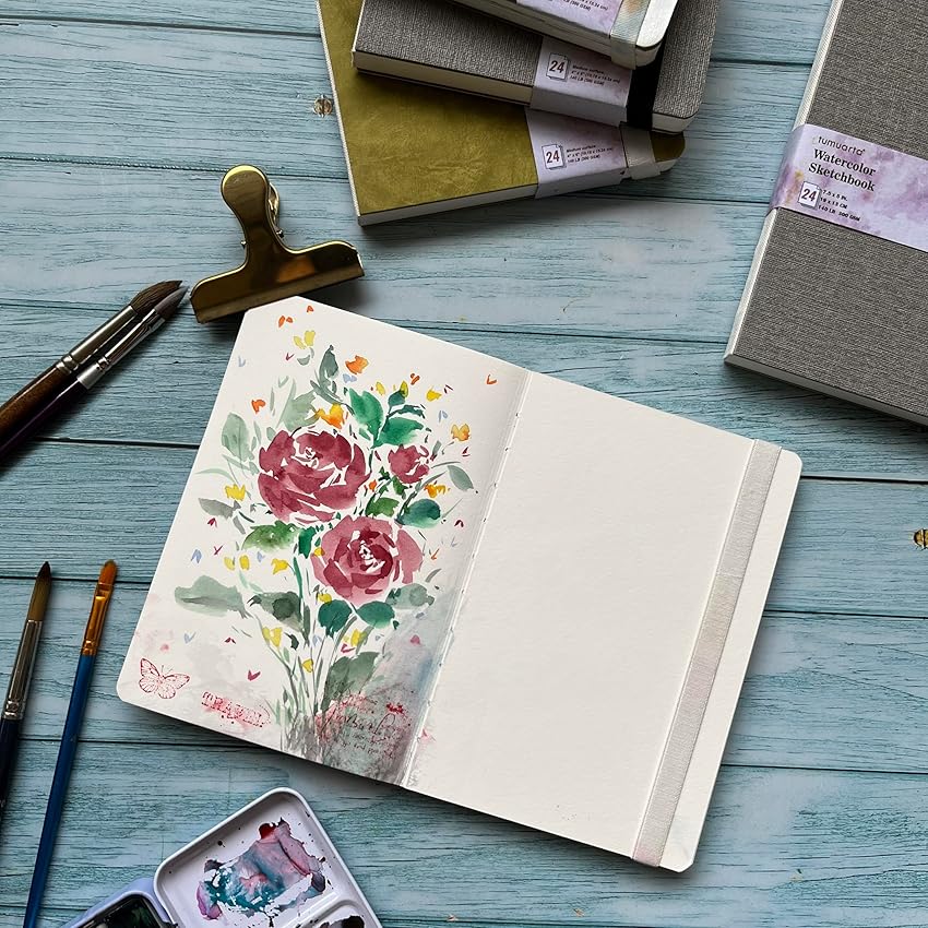 Thumbnail 3 de tumuarta Square Watercolor Sketchbook 6x6, 140 lb 🎨