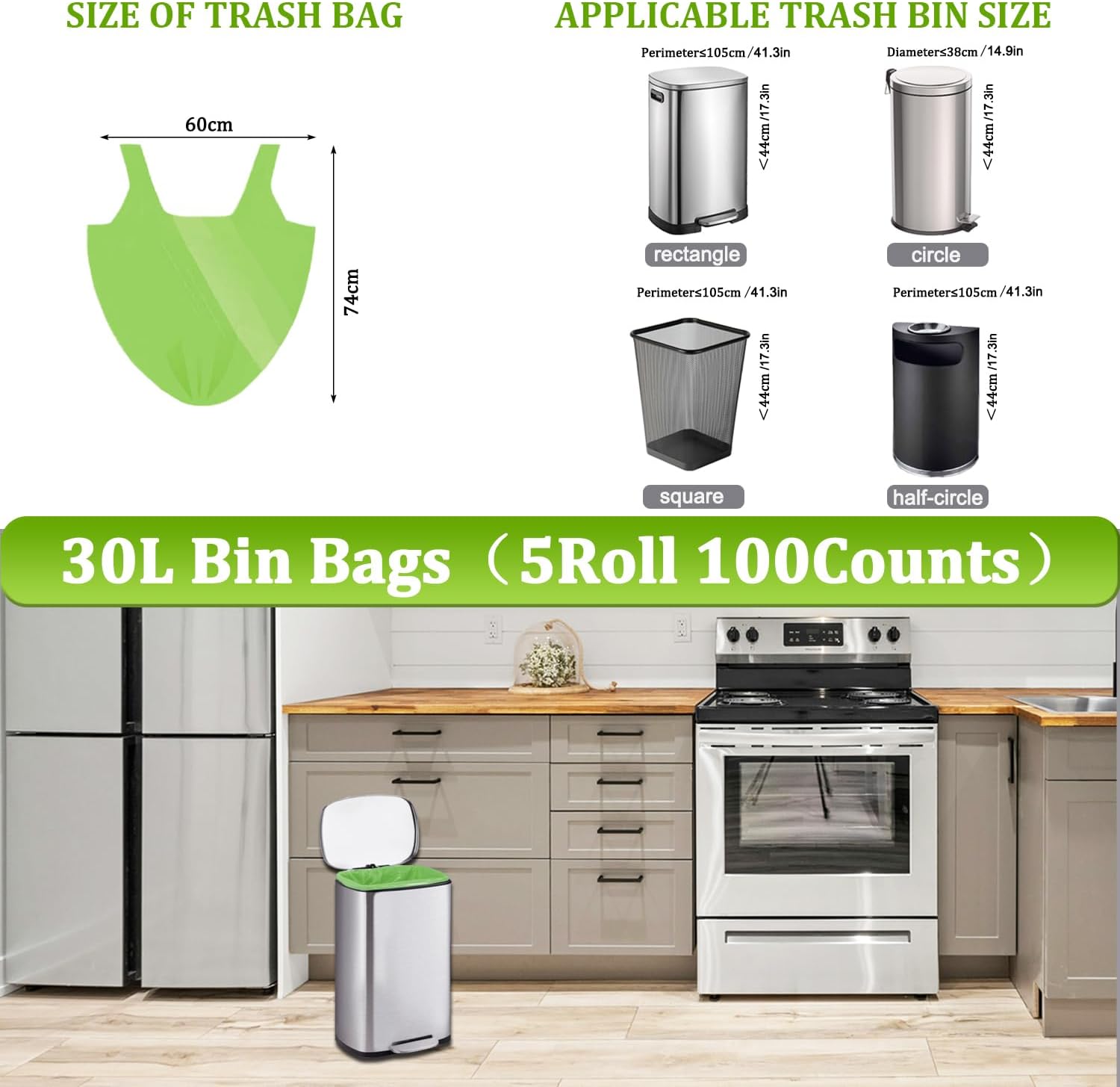 Detalle 2 de XOTOZO 30L Biodegradable Bin Liners