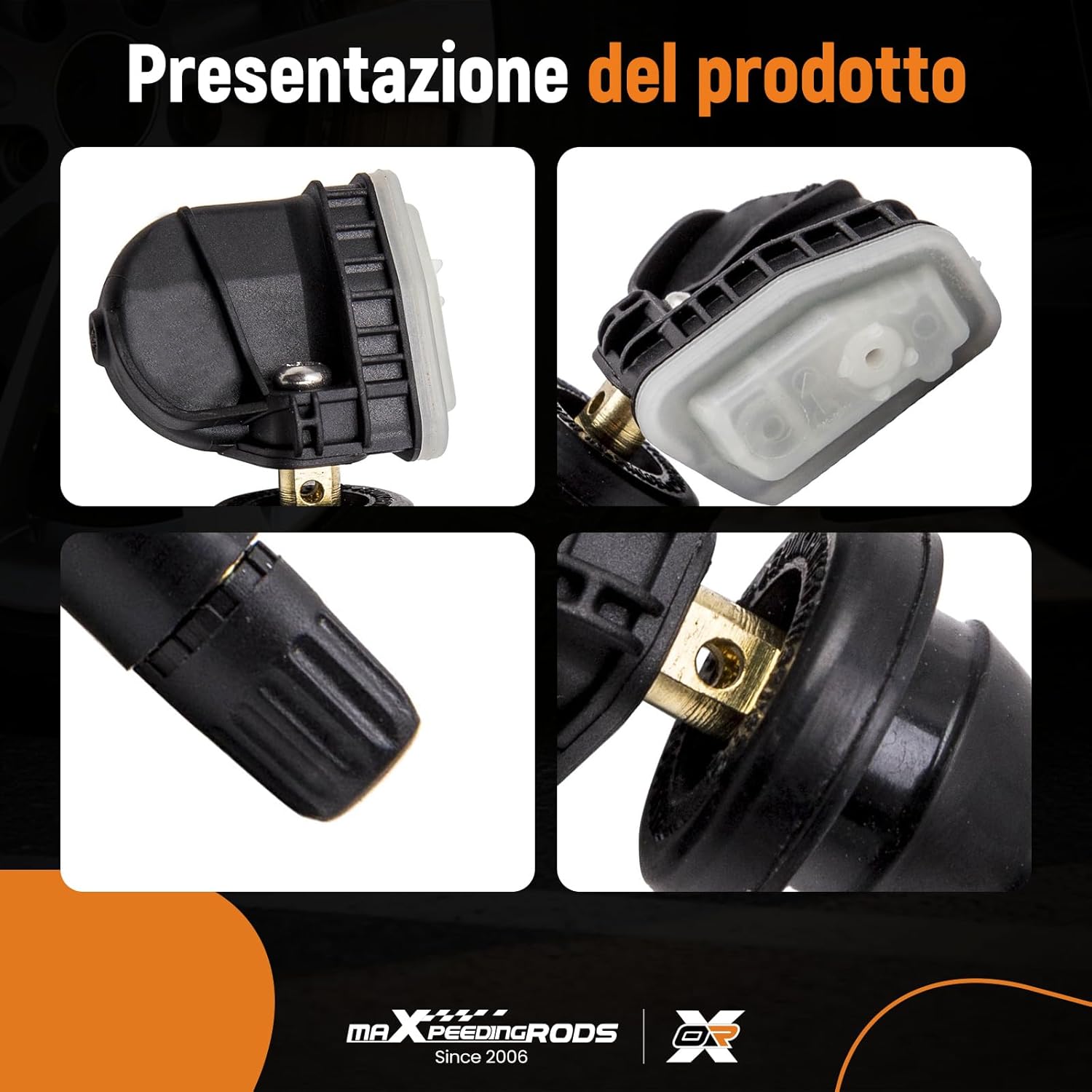 Detalle de maXpeedingrods 4 Pezzi Sensori T.PMS 433MHz per Astra J/K, Corsa D/E, Insignia, Mokka e altri - Kit di Sensori di Pressione Pneumatici
