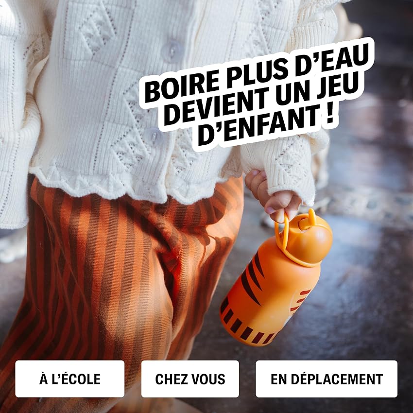 Thumbnail 4 de waterdrop® Gourde Enfant Inox 400ml – Bouteille isotherme sans BPA ⚡