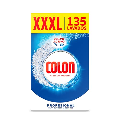 Detalle de Colon Polvo Activo Detergente para lavadora (135 dosis, 7.037 kg) – suitable para ropa blanca y de color
