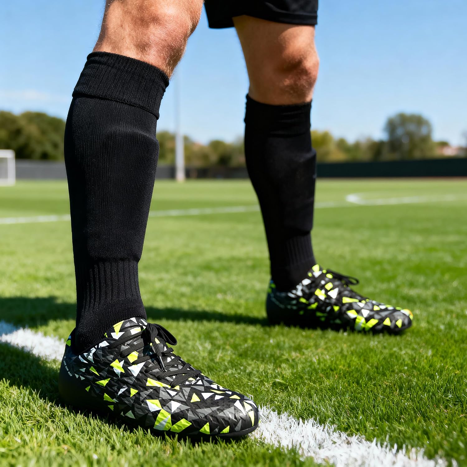 Detalle de DREAM PAIRS Men’s Soccer Cleats Lace-Up Firm Ground Athletic Shoes