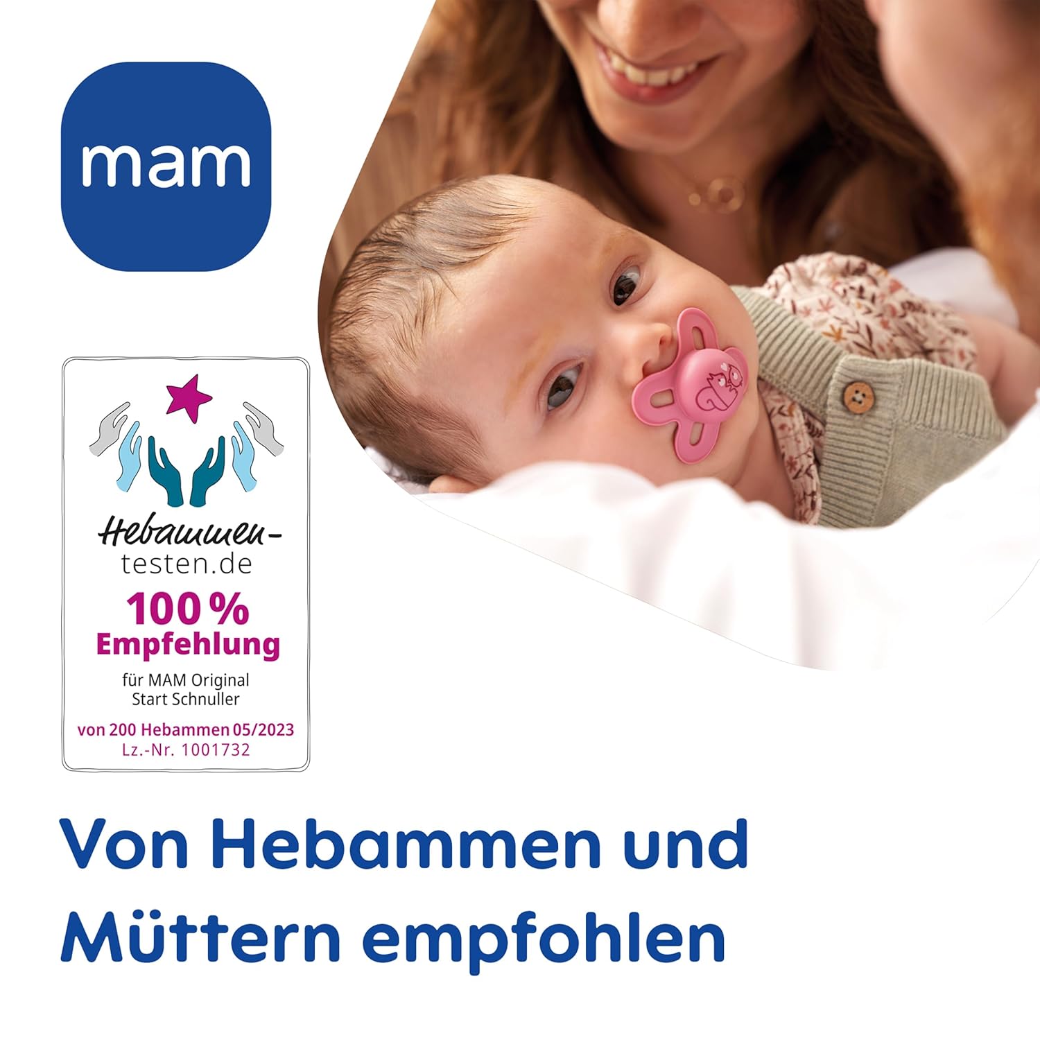 Detalle de MAM Original Start Schnuller 0–2 Monate – sanft, stillfreundlich, zahnfreundlich