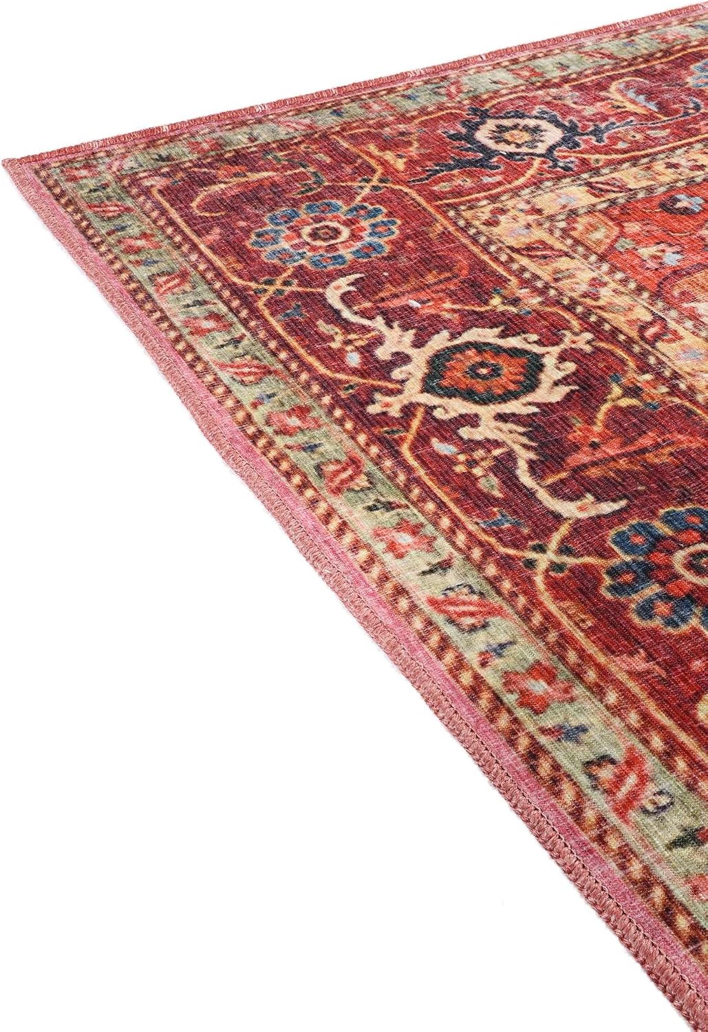 Detalle 2 de RugVista Georgia Oriental tapijt 160 x 230 cm, rood/roze en laagpolig