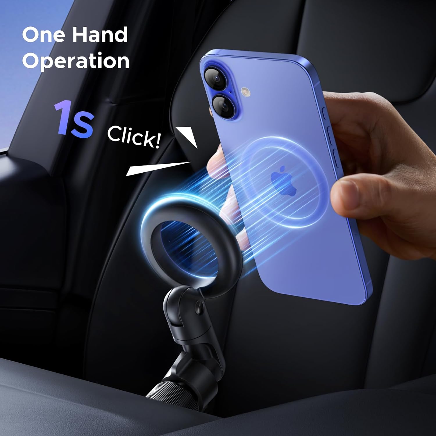 Detalle de UGREEN Magsafe Car Mount 20N magnetic hold