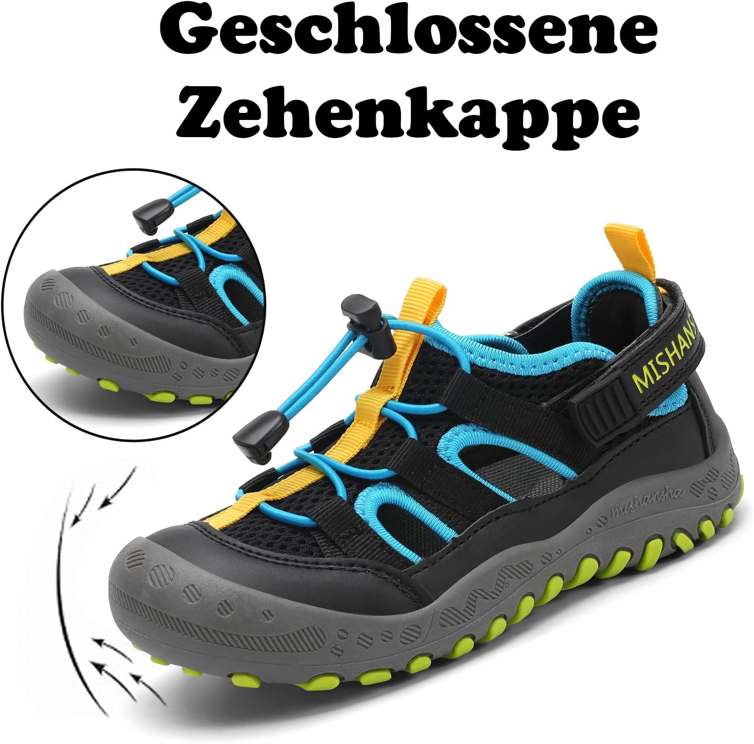 Detalle de Mishansha Geschlossene Jungen Sandalen – Trekking Sandalen für Kinder, Gr. 24–38