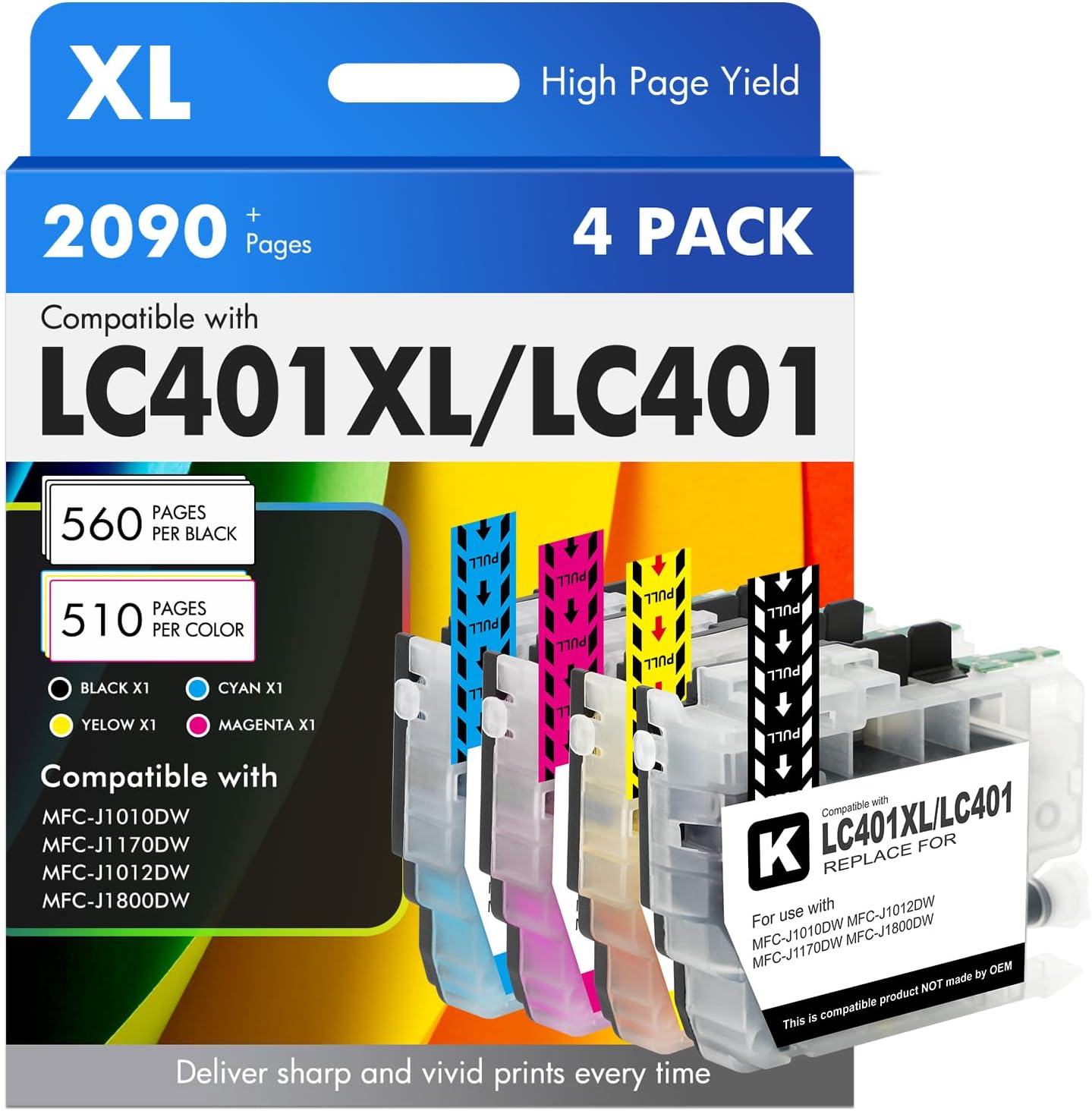 Detalle de LC401XL Compatible Ink Cartridges