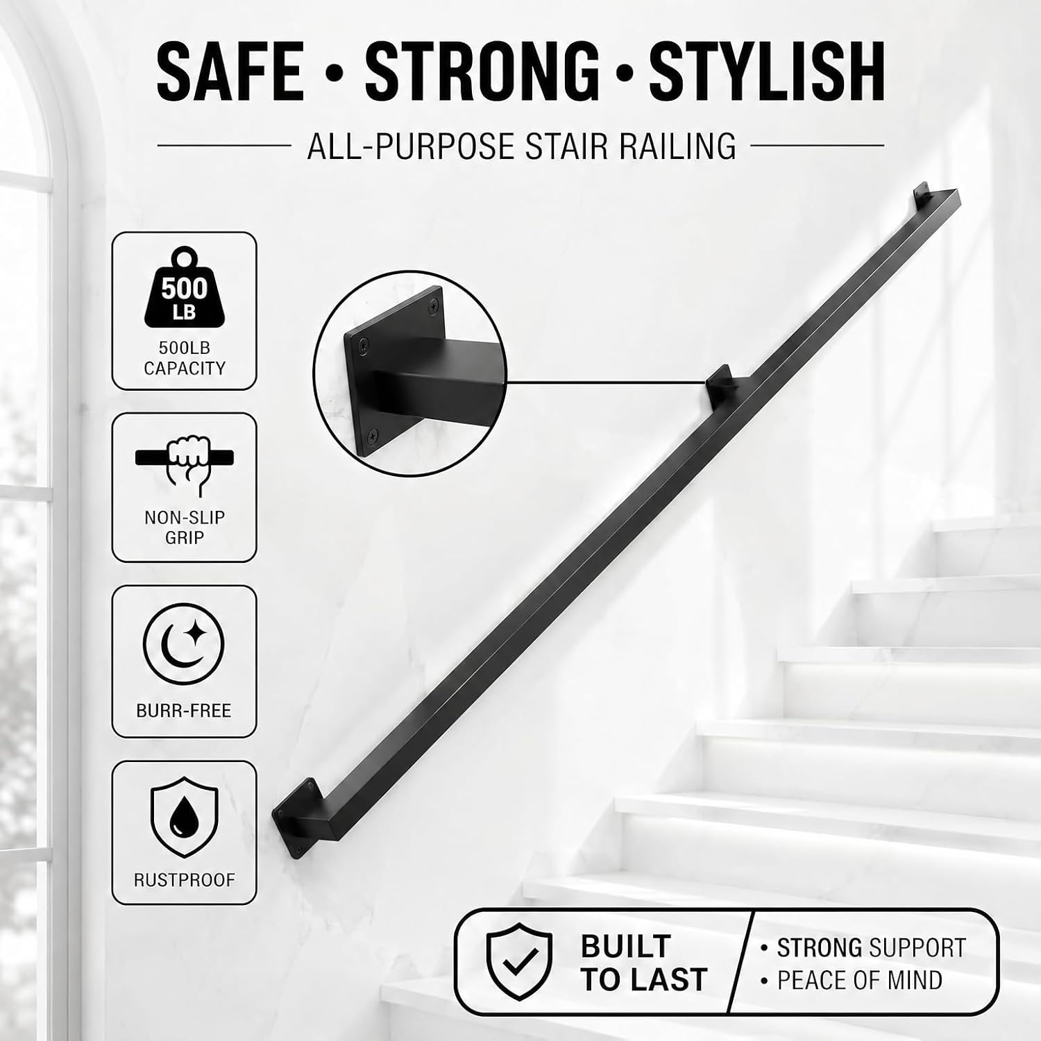 Thumbnail 1 de Stair handrail, 8 ft