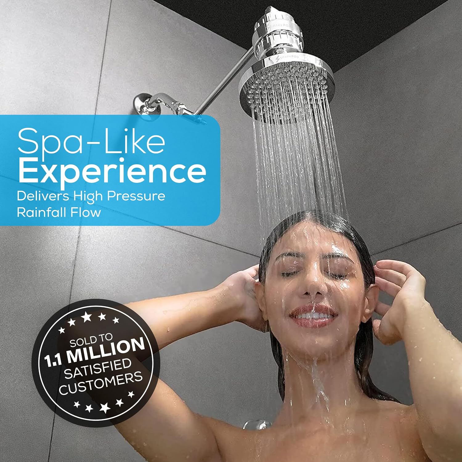 Thumbnail 6 de SparkPod Shower Head 6-inch Rain High Pressure