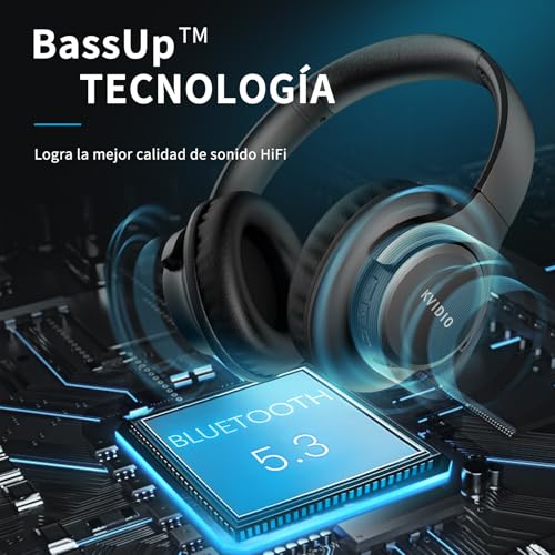 Detalle de KVIDIO Supraaurales Bluetooth 65 horas