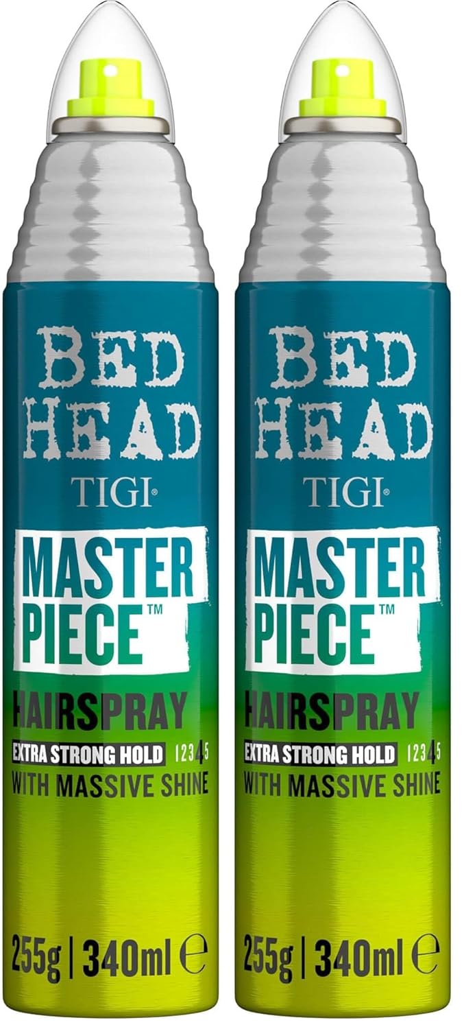 Detalle 2 de Bed Head by Tigi Masterpiece Shiny Haarspray – starker Halt und brillanter Glanz (340 ml)