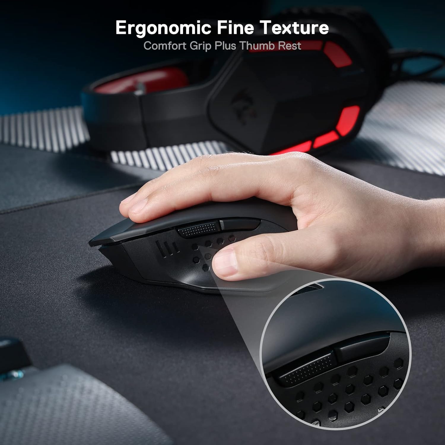 Thumbnail 6 de Redragon M656 Gainer Kabellose Gaming Maus – 4000 DPI, 7 Makrotasten, 2,4 GHz