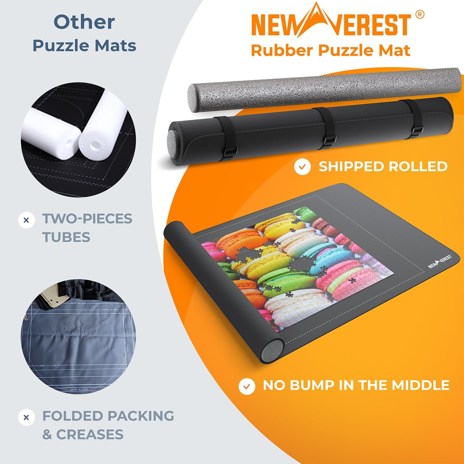 Detalle 2 de Newverest Jigsaw Puzzle Mat Roll Up 117×66 cm