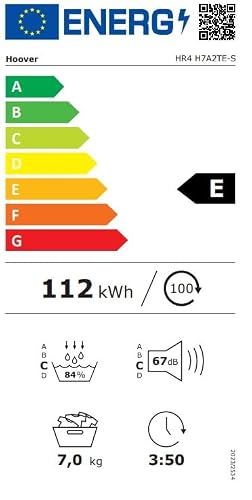 Detalle de Hoover H-DRY 350 HR4 H7A2TE-S asciugatrice 7 kg a pompa di calore, slim