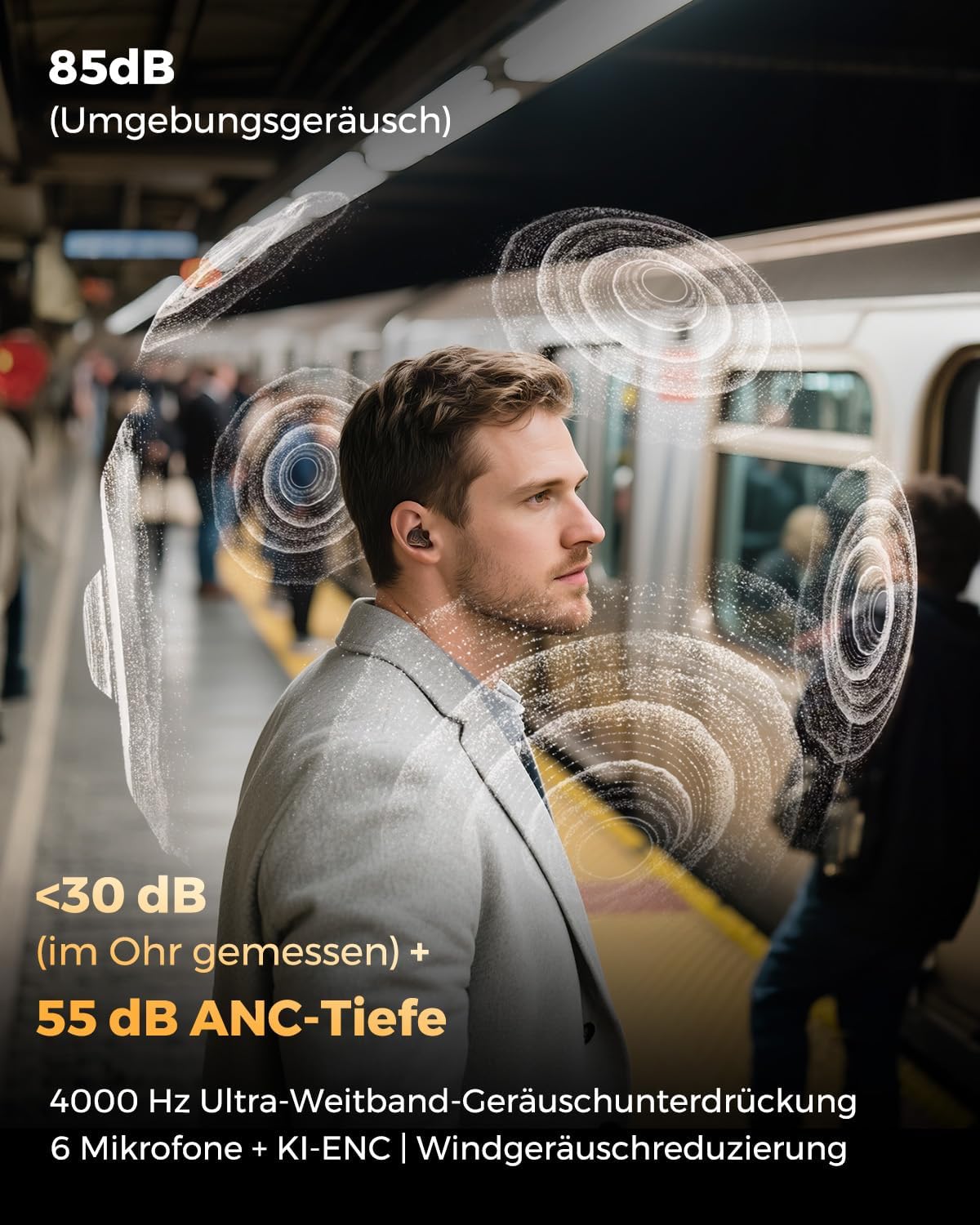 Detalle 2 de SoundPEATS H3 Bluetooth In-Ear mit 55 dB ANC