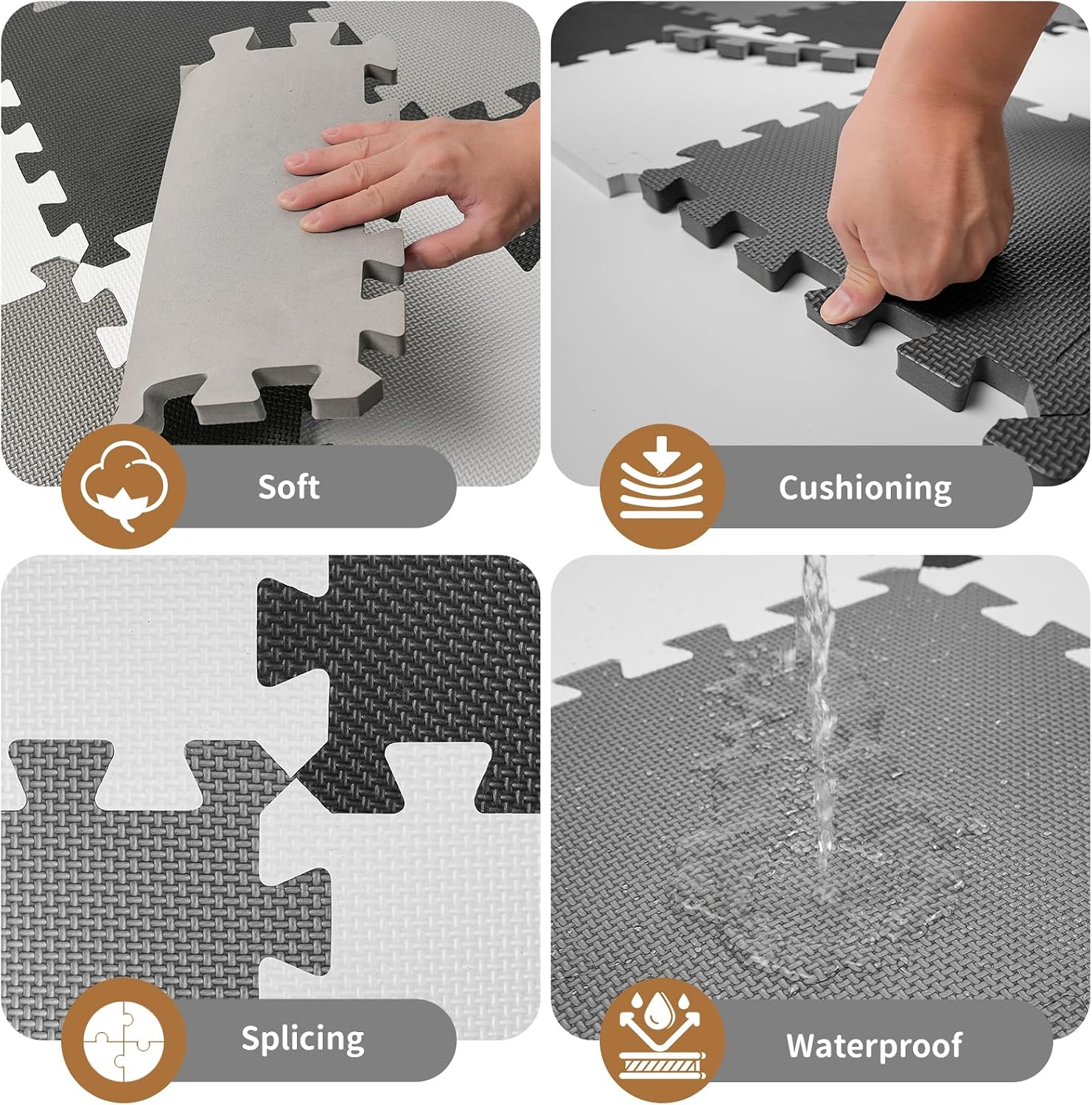 Thumbnail 3 de 36Pcs Baby Play Mat 11.8×11.8×0.6 in Crawling Rug
