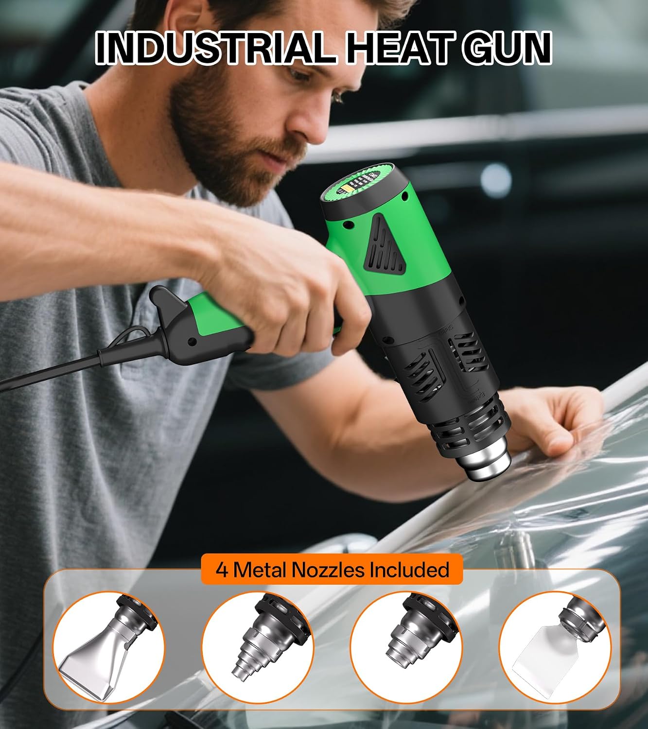 Thumbnail 6 de COMTO 1800W Heat Gun with Variable Temperature, 4 Nozzles and PA66 Housing
