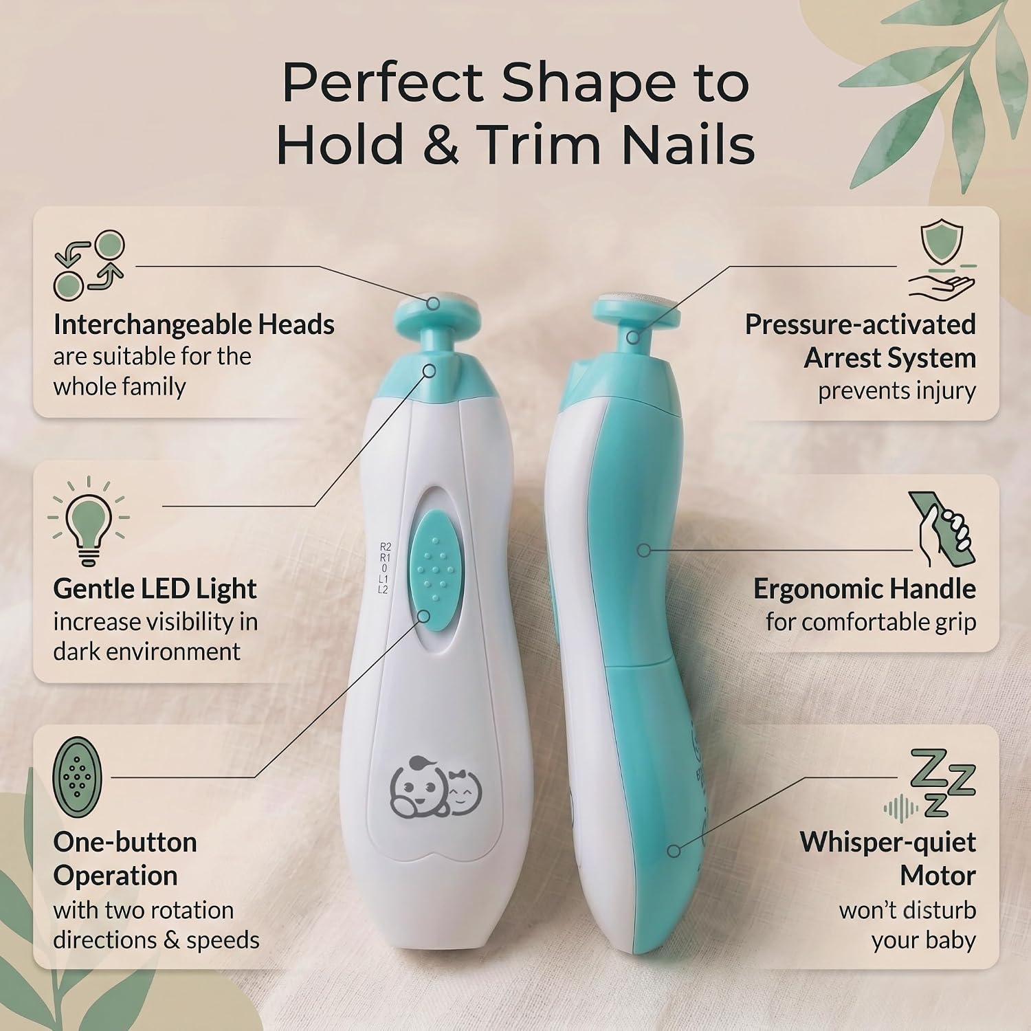 Thumbnail 4 de Royal Angels Upgraded 21 in 1 Baby Nail Trimmer with Labeled Case and LED Light