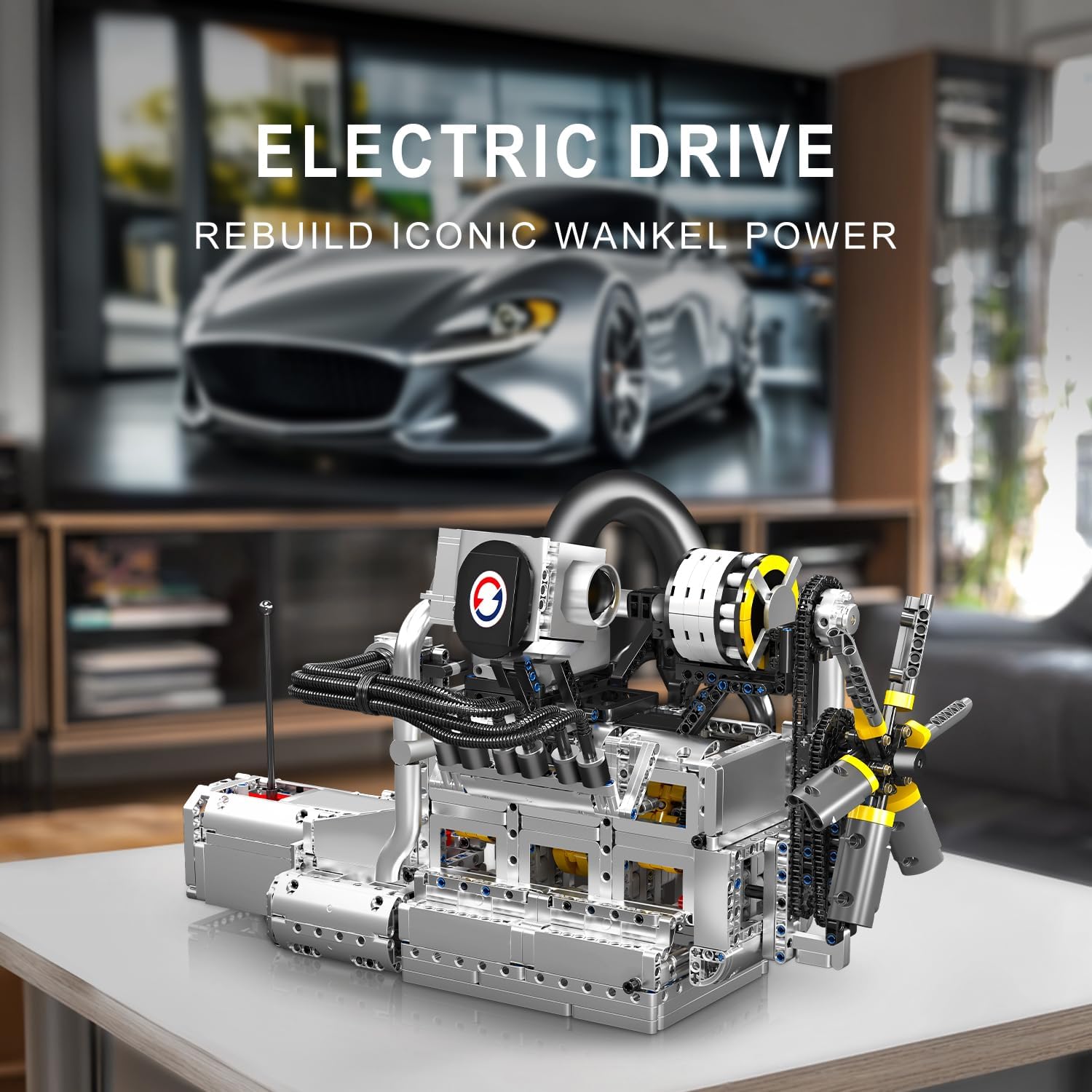 Thumbnail 1 de Mould King 10214 – Kit de construction Technic à moteur rotatif (2177 pièces) modèle fonctionnel STEM