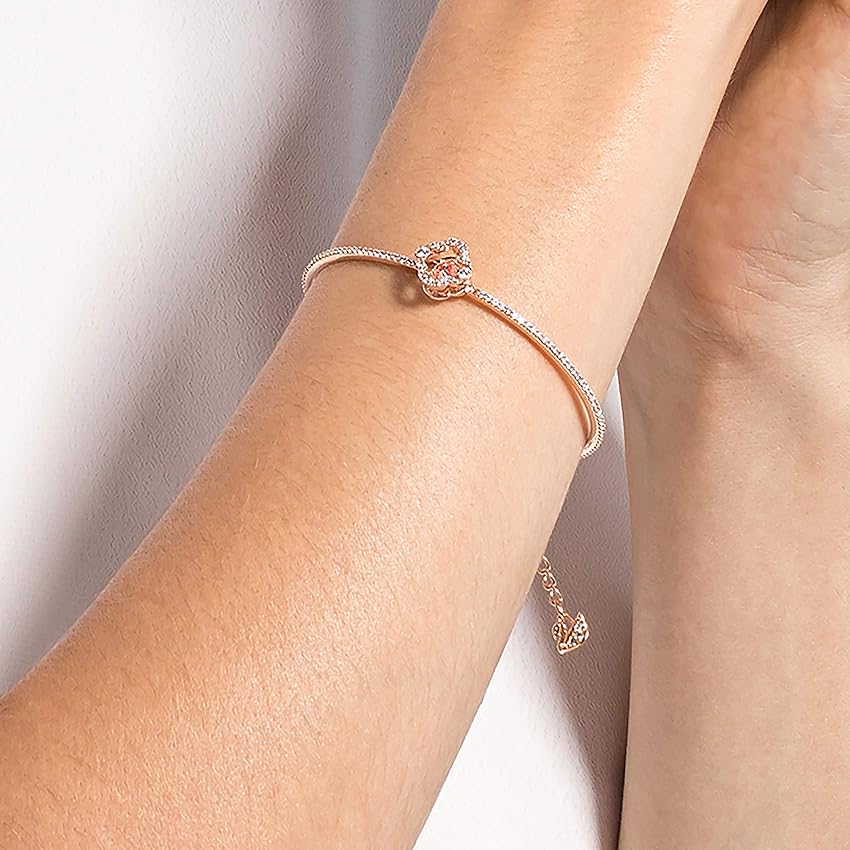 Detalle 2 de Swarovski Una brazalete trébol cristal rosa 1 unidad