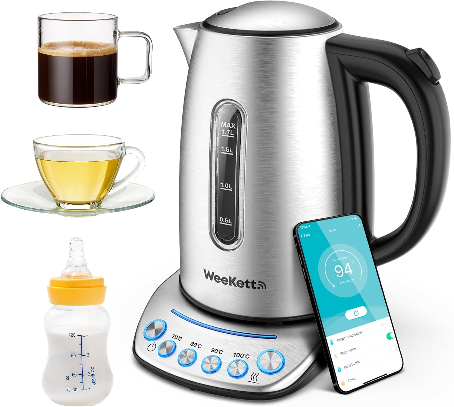 Detalle de Alexa Smart Kettle with Voice Control 1.7L