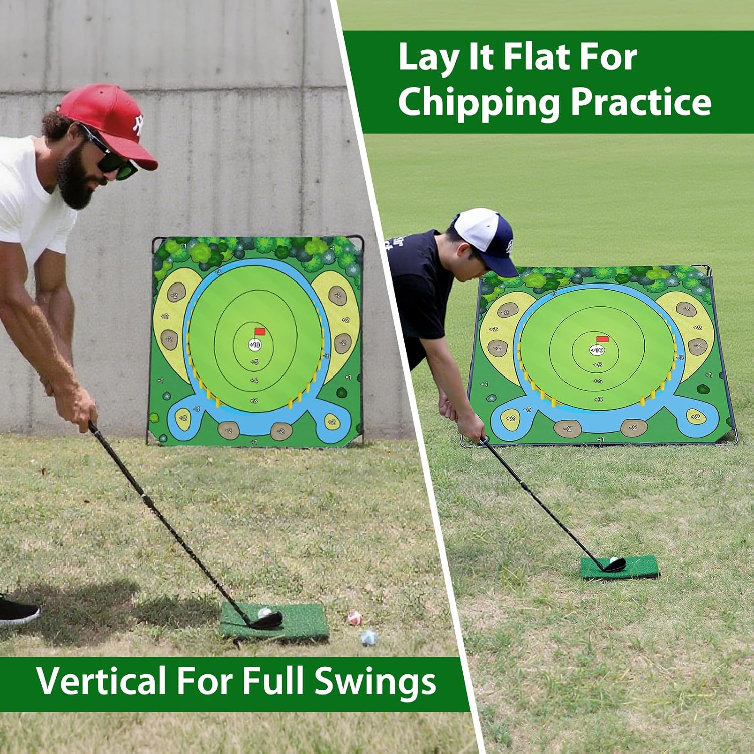 Detalle 2 de Portable 70x70 Indoor/Outdoor Golf Chipping Practice Mat