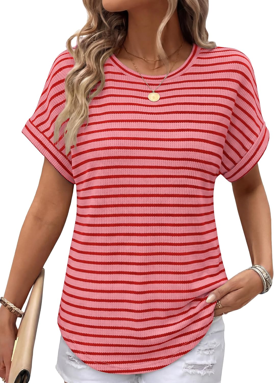 Detalle de Sampeel Women's Waffle-Knit Top