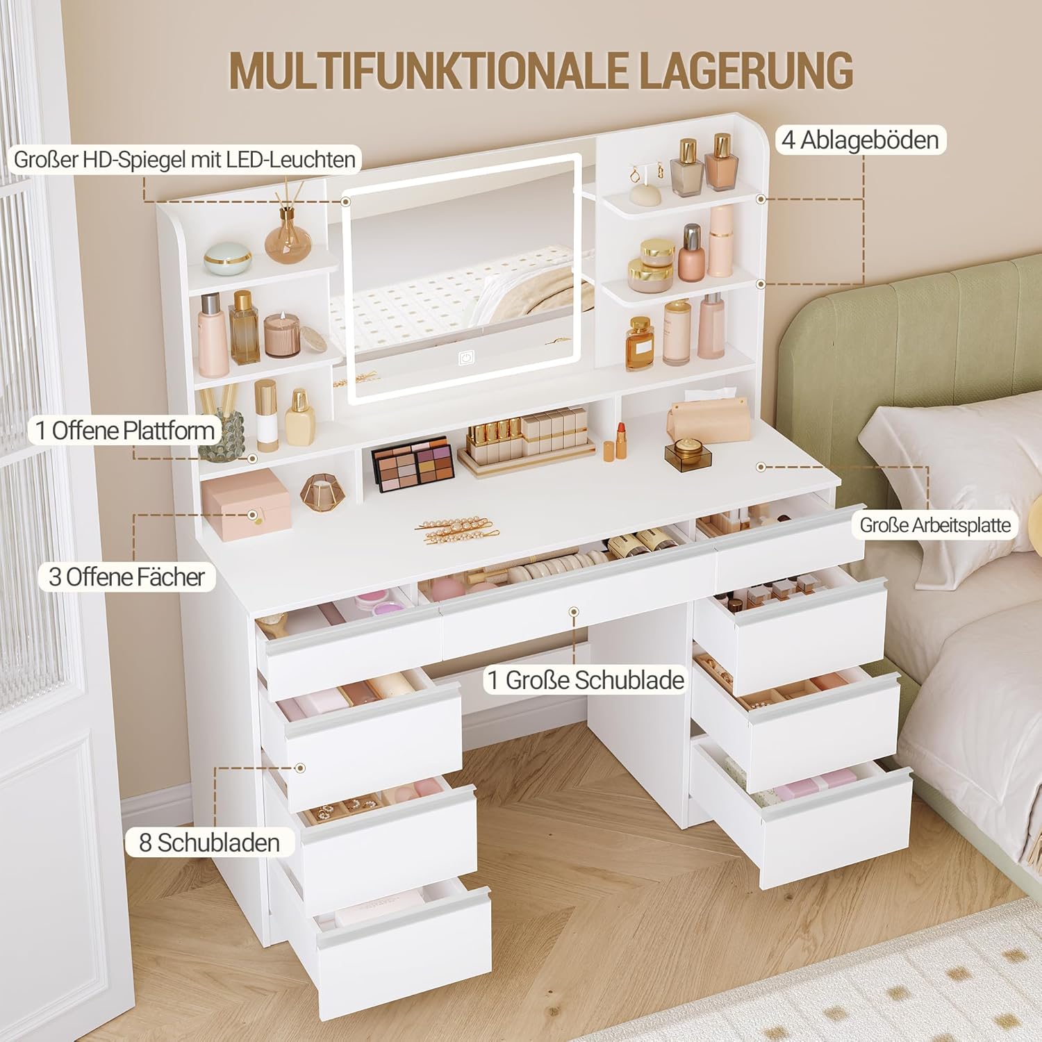 Thumbnail 1 de Hzuaneri Großer Schminktisch DT41903W