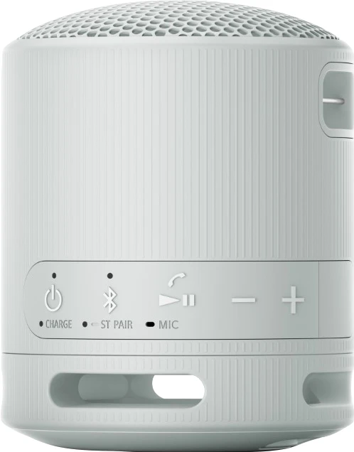 Detalle de Sony SRS-XB100 Doppelpack (Grau) – kompakte IP67-Lautsprecher für unterwegs