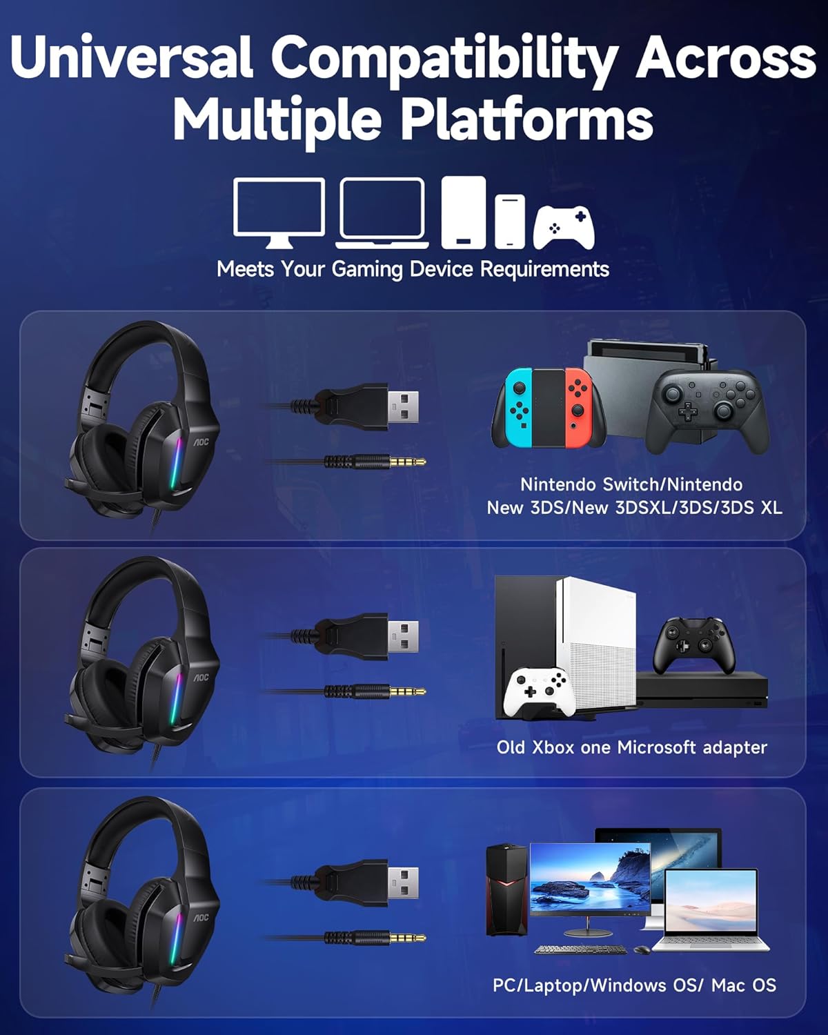 Thumbnail 5 de AOC Gaming Headset PS5 PC