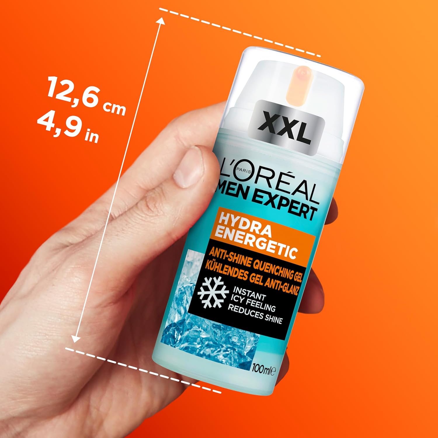 Detalle 2 de L’Oréal Paris Men Expert XXL kühlendes Gesichtsgel Hydra Energy (Anti-Glanz) – 100 ml