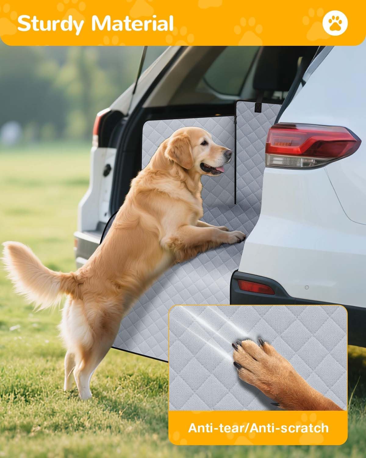 Detalle 2 de Lekespring Waterproof Car Boot Liner – Heavy Duty Quilted Trunk Mat (Grey)