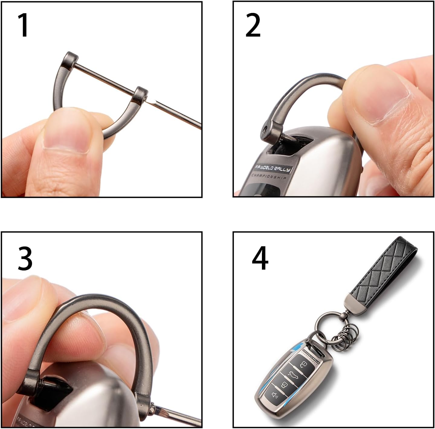 Thumbnail 6 de MORSUNBELA Schlüsselanhänger Auto aus Leder – Eleganter Car Keychain für Damen