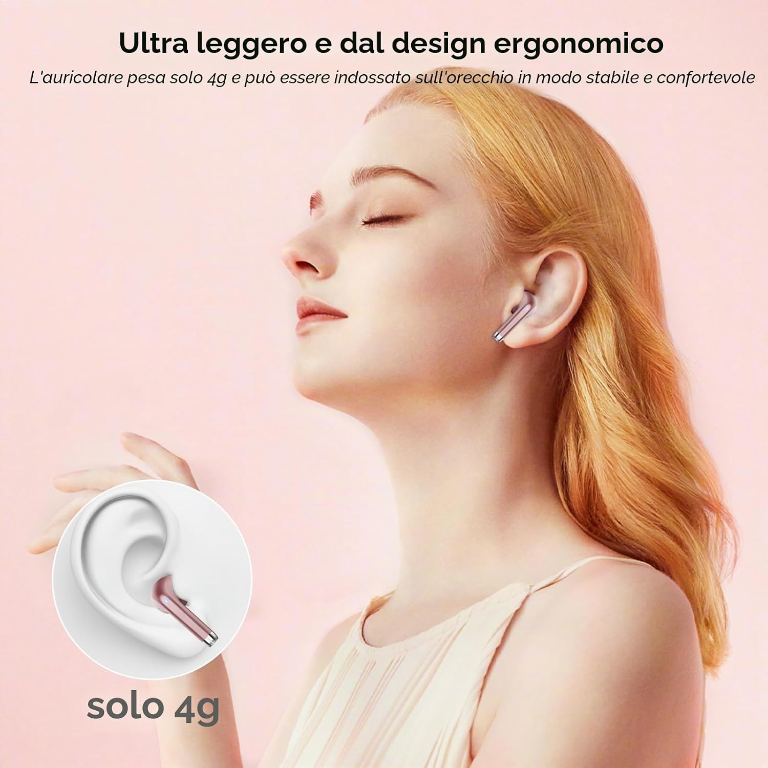 Thumbnail 5 de Nuovo Cuffie Bluetooth 5.4 in Ear – 4 Microfoni ENC, 40 Ore di Riproduzione, IP67 Rosso
