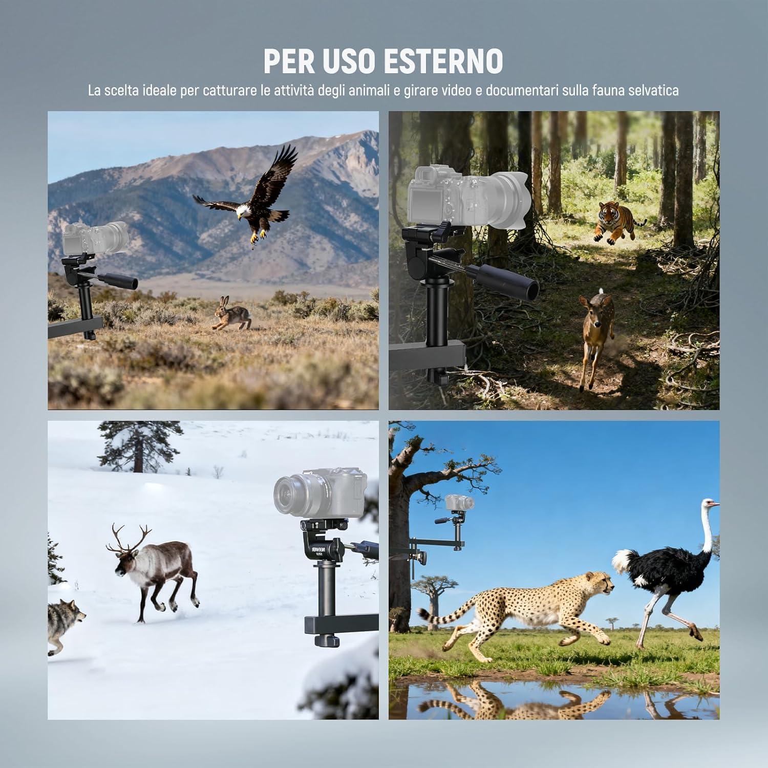 Thumbnail 6 de NEEWER ST010 Magic Arm da 24" per fototrappola: supporto outdoor in alluminio con giunti silenziosi