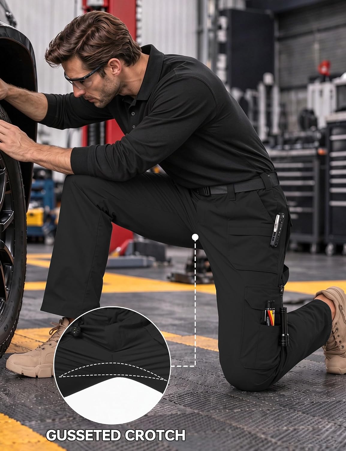 Detalle 2 de NATUVENIX Tactical Pants with 9 Pockets