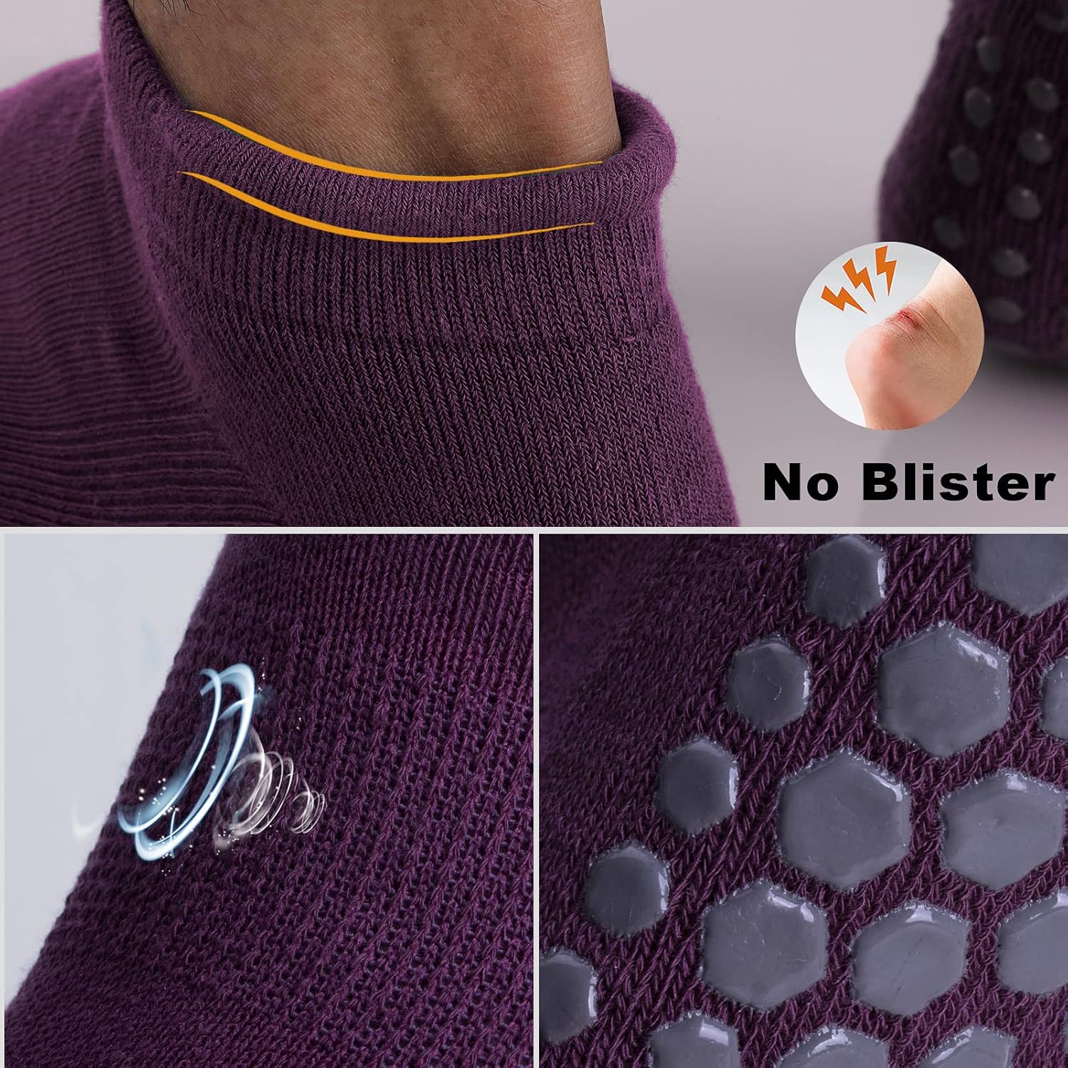 Thumbnail 1 de Ozaiic Yoga Socks with Grips: Non-Slip Cushioned Socks for Yoga, Pilates and More