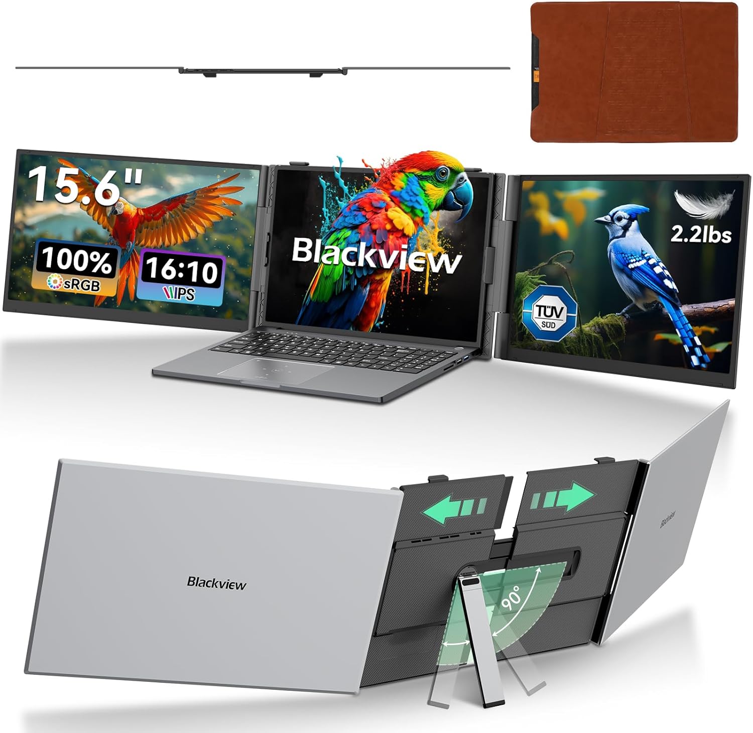 Detalle 2 de Blackview DCM8 Dual 15.6" FHD IPS portable laptop screen extender (Ultra-thin 4.5mm, 1kg)