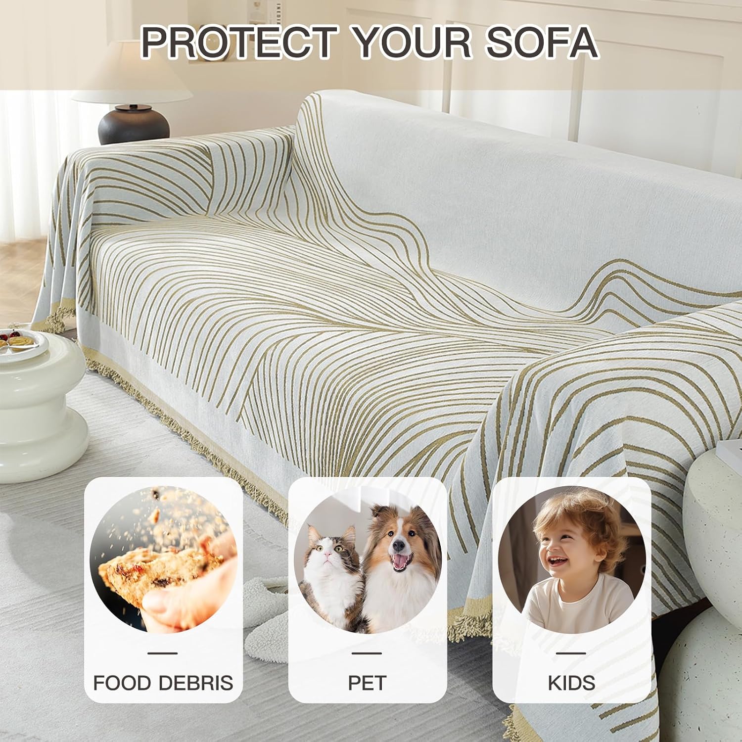 Thumbnail 4 de YSTELLAA Funda Sofa 4 Plazas 180×380CM