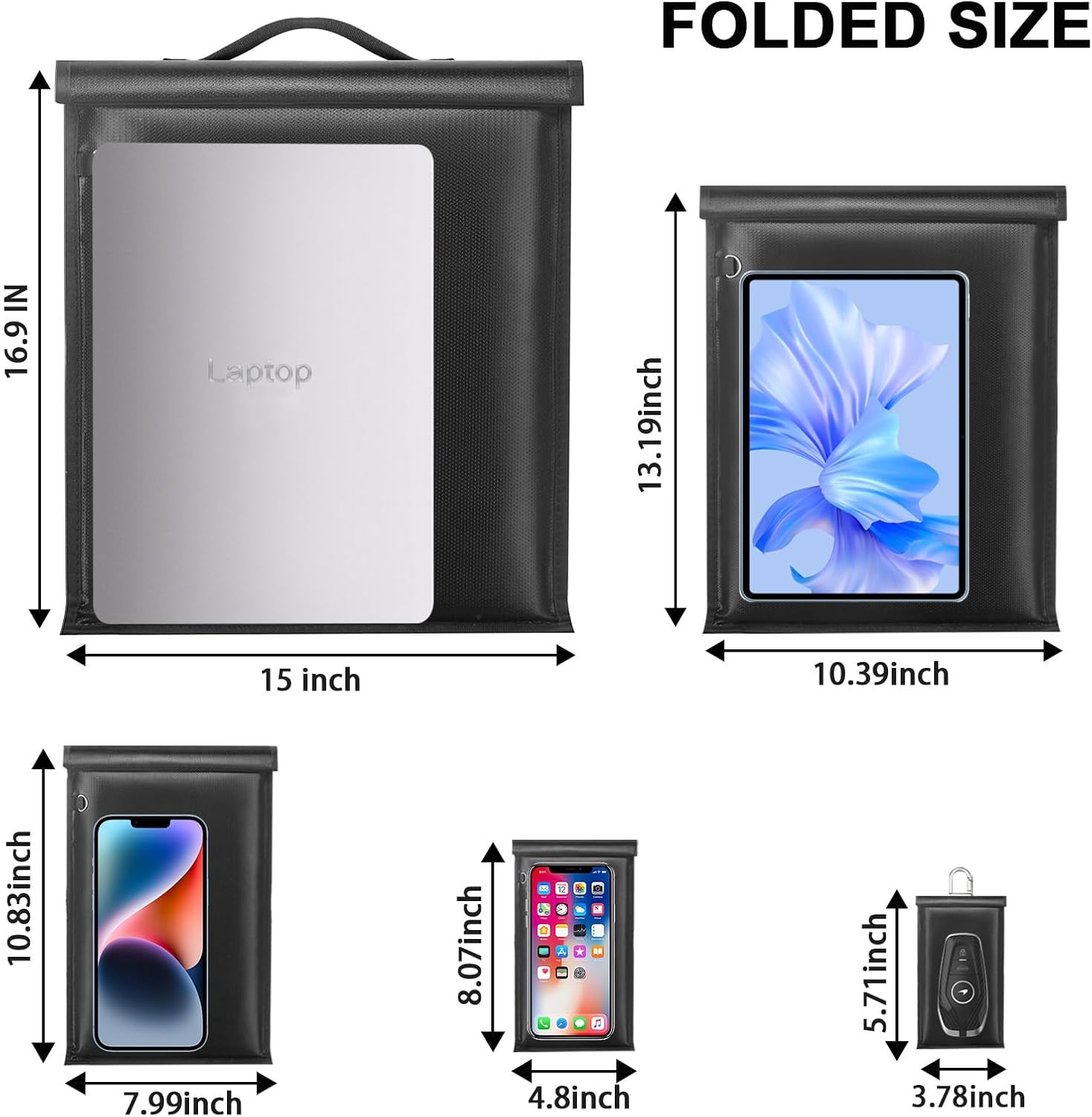 Detalle de beautybucketZJL 5 Pack Faraday Bags 🛡