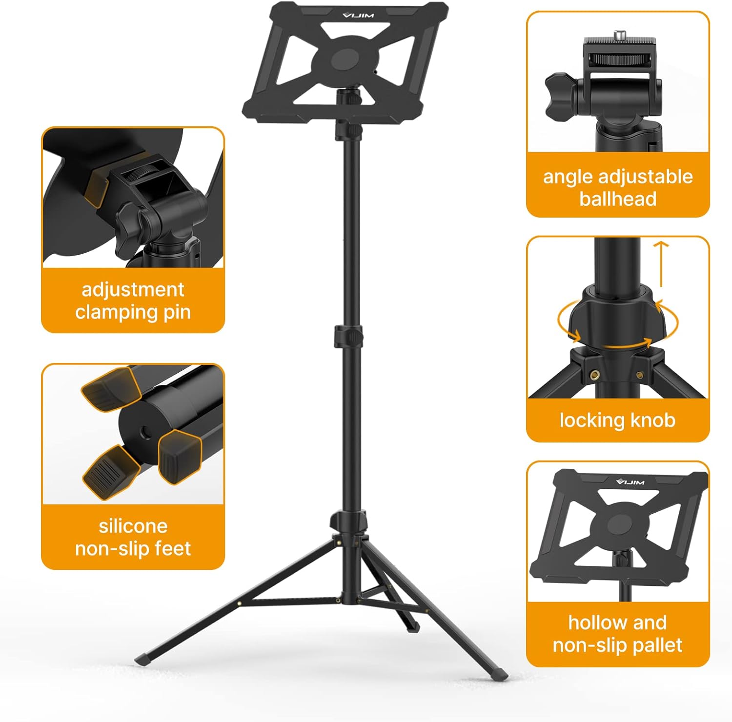 Thumbnail 6 de ULANZI Support de vidéoprojecteur réglable (60 à 150 cm), aluminium, plaque pliante, hauteur et angles ajustables