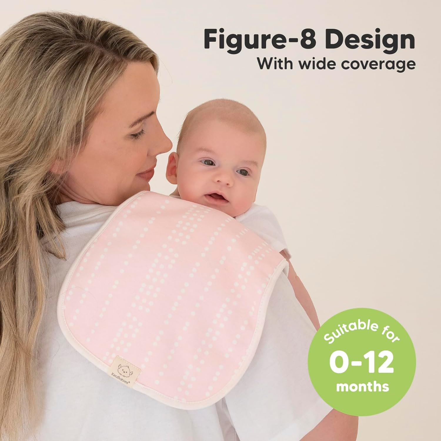 Detalle de Sweet Charm Organic Burp Cloths 21"x10"