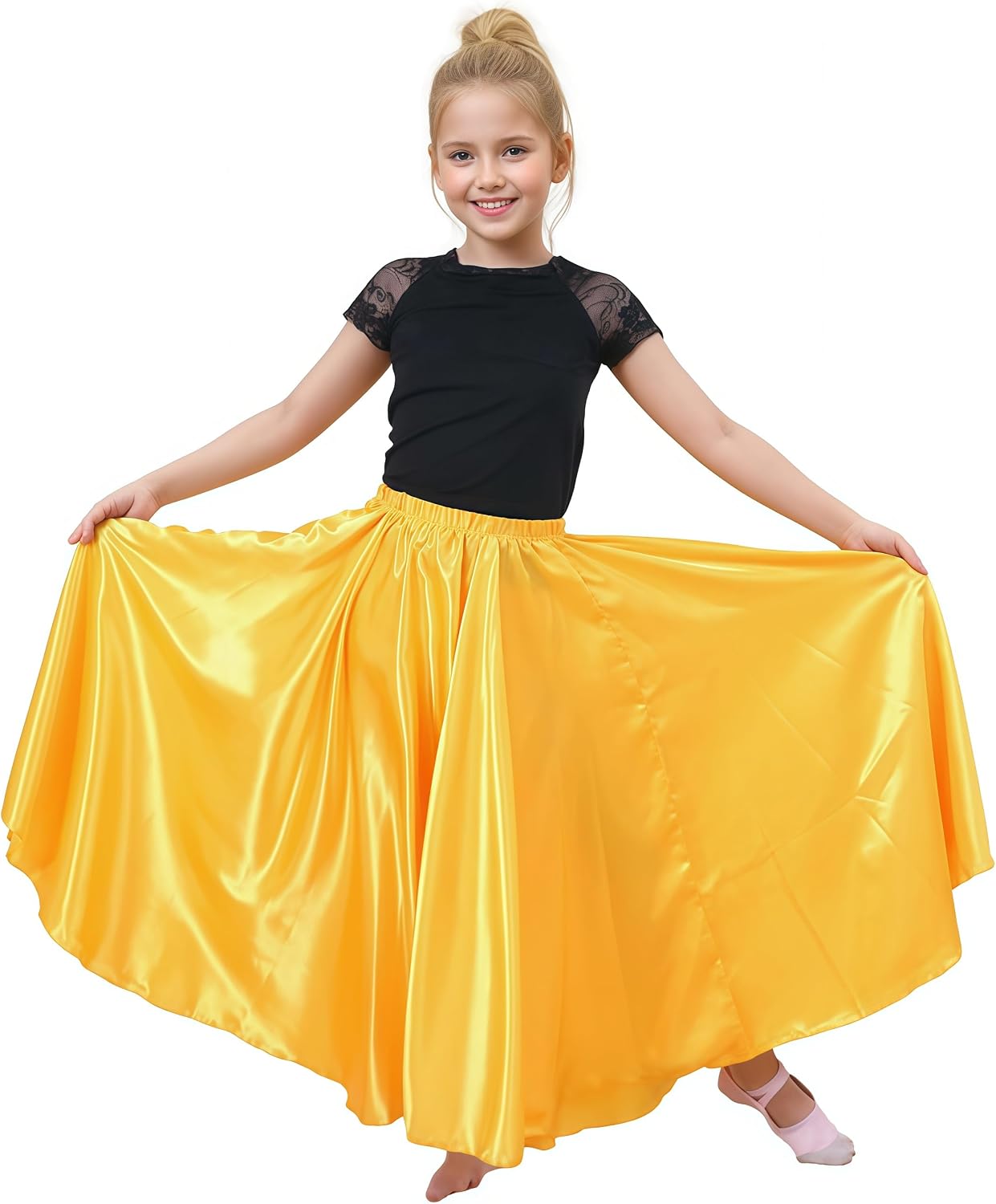 Detalle de Baisdan belly dance skirt, shiny satin 68cm