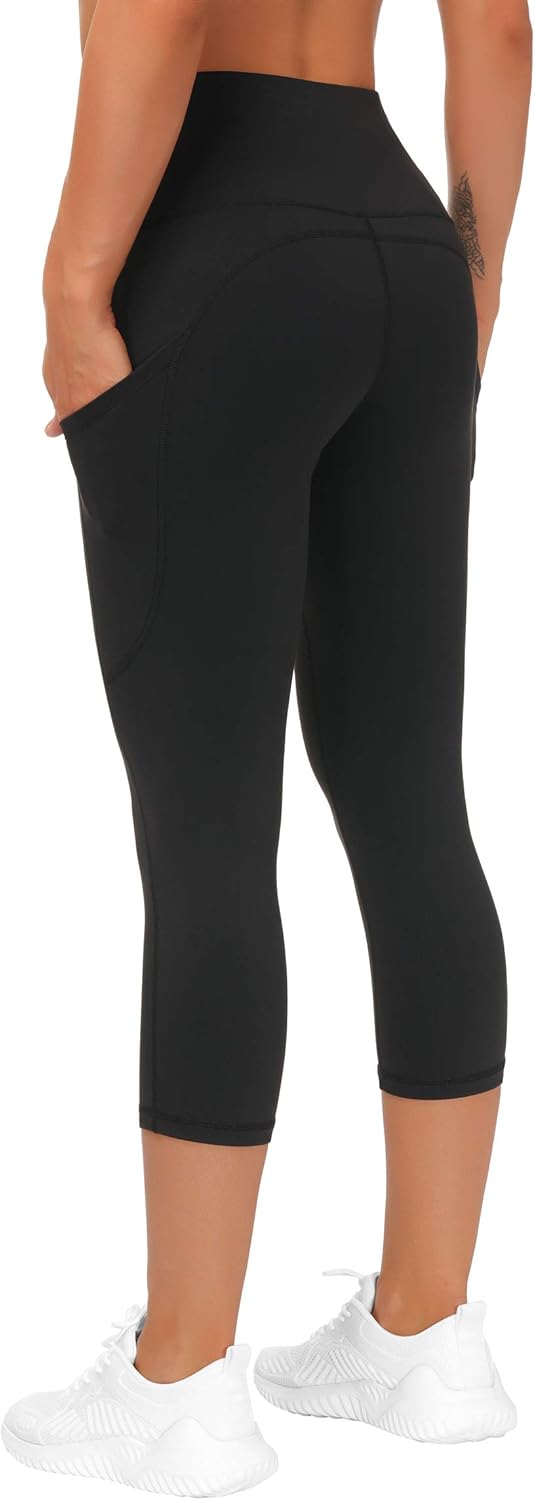 Thumbnail 3 de THE GYM PEOPLE Thick High Waist Capris Yoga Pants with Pockets