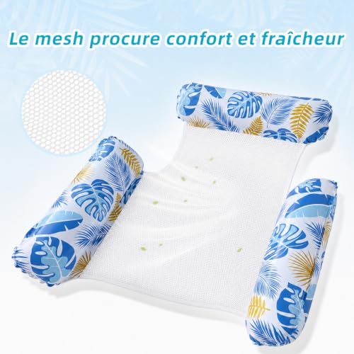 Detalle 2 de Bouée Piscine Mennitr XL – Matelas gonflable 4 en 1 (2 Pièces) pour Hammac et Chaise flottante