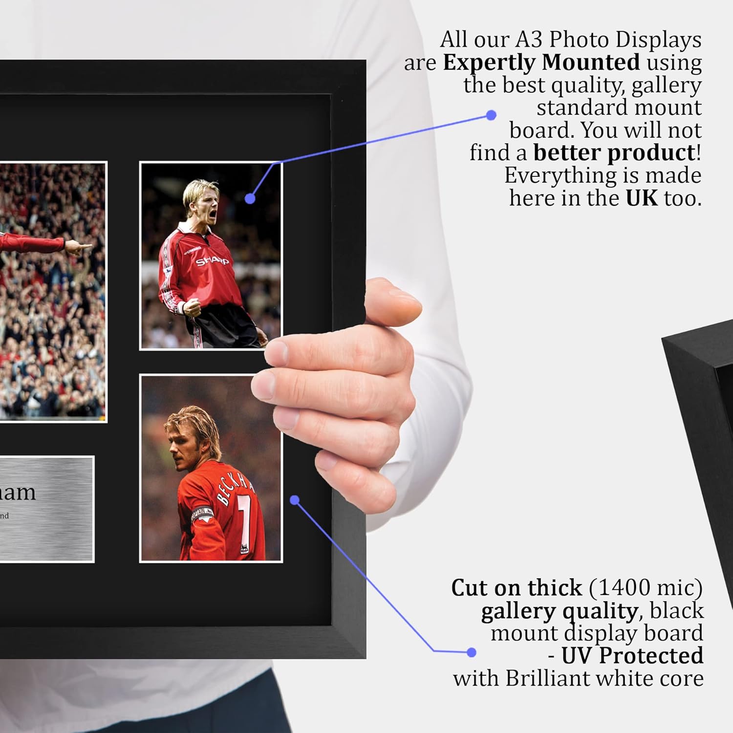 Thumbnail 3 de HWC Trading FR A3 David Beckham framed signed autograph photo (330x445mm) for football fans