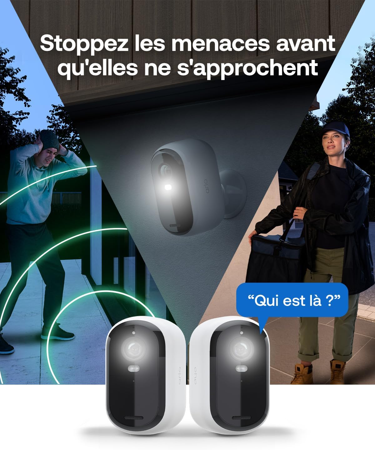Thumbnail 4 de Arlo Essential 3 FHD et Panneaux Solaires — Caméra de Surveillance Extérieure sans Fil (2 caméras)