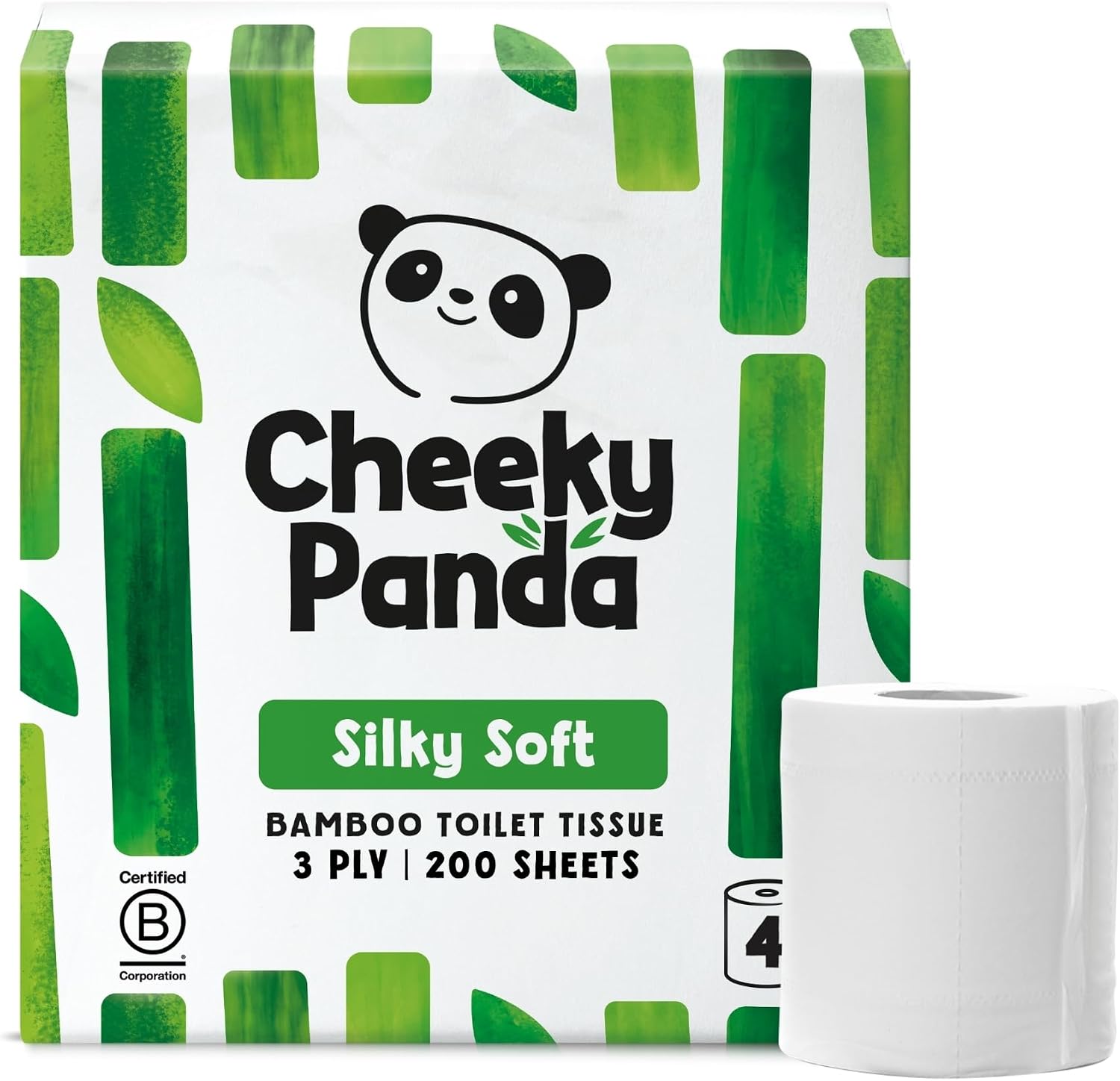 Detalle de The Cheeky Panda toalettpapper i bambu, 3-lager och oparfymerat