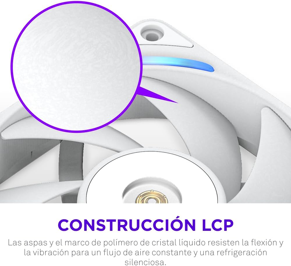 Thumbnail 2 de NZXT F240X Ventilador Rendimiento Marco Único 2x120 PWM RGB Blanco