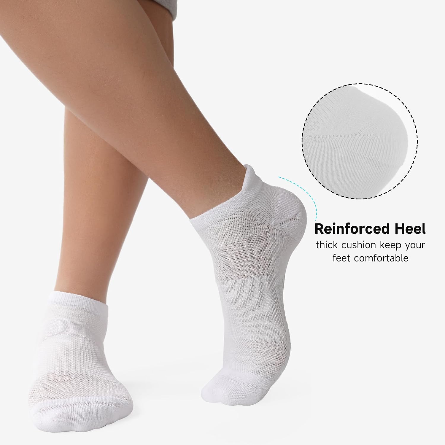 Detalle 2 de BAMBOO COOL Men's Ankle Socks: Moisture-Wicking, Odor-Controlled, Arch-Support Cushioned Running Socks (8 Pack)